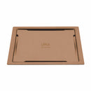 Yellow Exclusive Square Flat Cut Floor Drain in Antique Copper PVD Coating (6 x 6 Inches) - LIPKA - Lipka Home