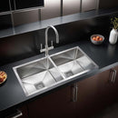 Handmade Double Bowl 304-Grade Kitchen Sink (37 x 18 x 10 Inches) - LIPKA - Lipka Home