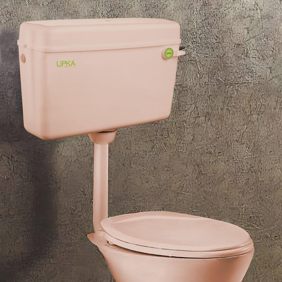 Round Flushing Cistern/ Flush Tank (Pink) |Commode not included| - LIPKA - Lipka Home