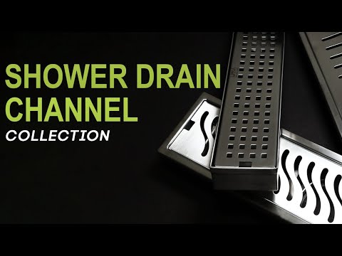 Marble Insert Shower Drain Channel - Yellow Gold (12 x 2 Inches) video