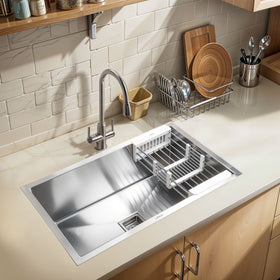 Handmade Single Bowl Kitchen Sink (32 x 20 x 10 Inches) - LIPKA - Lipka Home