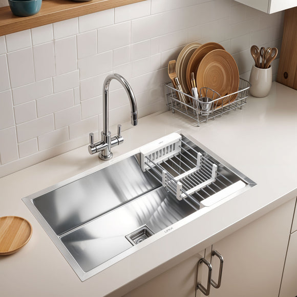 Handmade Single Bowl 304-Grade Kitchen Sink (32 x 20 x 10 Inches) - LIPKA - Lipka Home