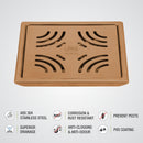 Purple Exclusive Square Floor Drain in Antique Copper PVD Coating (5 x 5 Inches) - LIPKA - Lipka Home