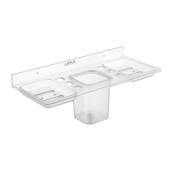 4-in-1 Shelf Tray (Tumbler, Toothbrush Holder & 2 Soap Dishes ) - LIPKA - Lipka Home