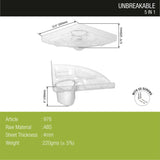 5-in-1 Shelf Tray (Tumbler, Toothbrush Holder & 3 Soap Dishes ) dimensions and sizes
