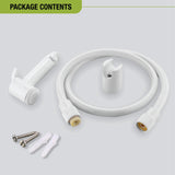SAM White Health Faucet (Complete Set) package includes