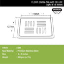 Alpha Deluxe Square Floor Drain (5 x 5 Inches) - LIPKA - Lipka Home