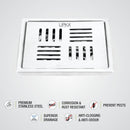 Alpha Deluxe Square Floor Drain (5 x 5 Inches) - LIPKA - Lipka Home