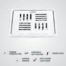 Alpha Deluxe Square Floor Drain (6 x 6 Inches) - LIPKA - Lipka Home