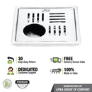 Alpha Deluxe Square Floor Drain (6 x 6 Inches) with Hole - LIPKA - Lipka Home