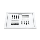 Alpha Deluxe Square Flat Cut Floor Drain (5 x 5 Inches) - LIPKA - Lipka Home