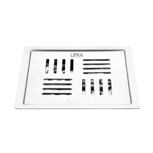 Alpha Deluxe Square Flat Cut Floor Drain (5 x 5 Inches) - LIPKA - Lipka Home