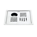 Alpha Deluxe Square Flat Cut Floor Drain (6 x 6 Inches) with Hole - LIPKA - Lipka Home