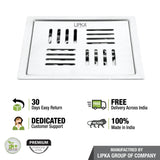 Alpha Deluxe Square Flat Cut Floor Drain (6 x 6 Inches) - LIPKA