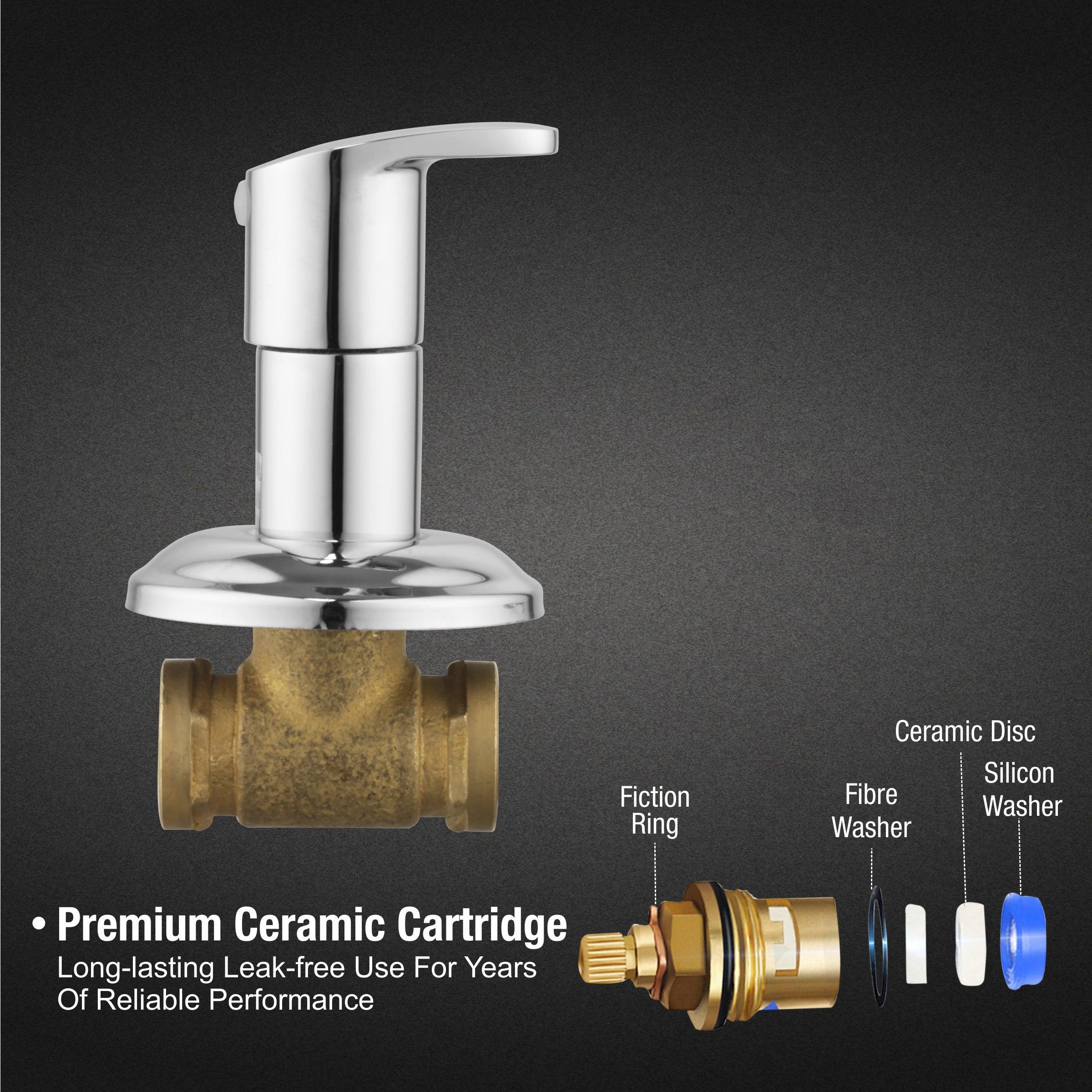 Apple Concealed Stop Valve 15mm Brass Faucet with premium ceramic cartridge