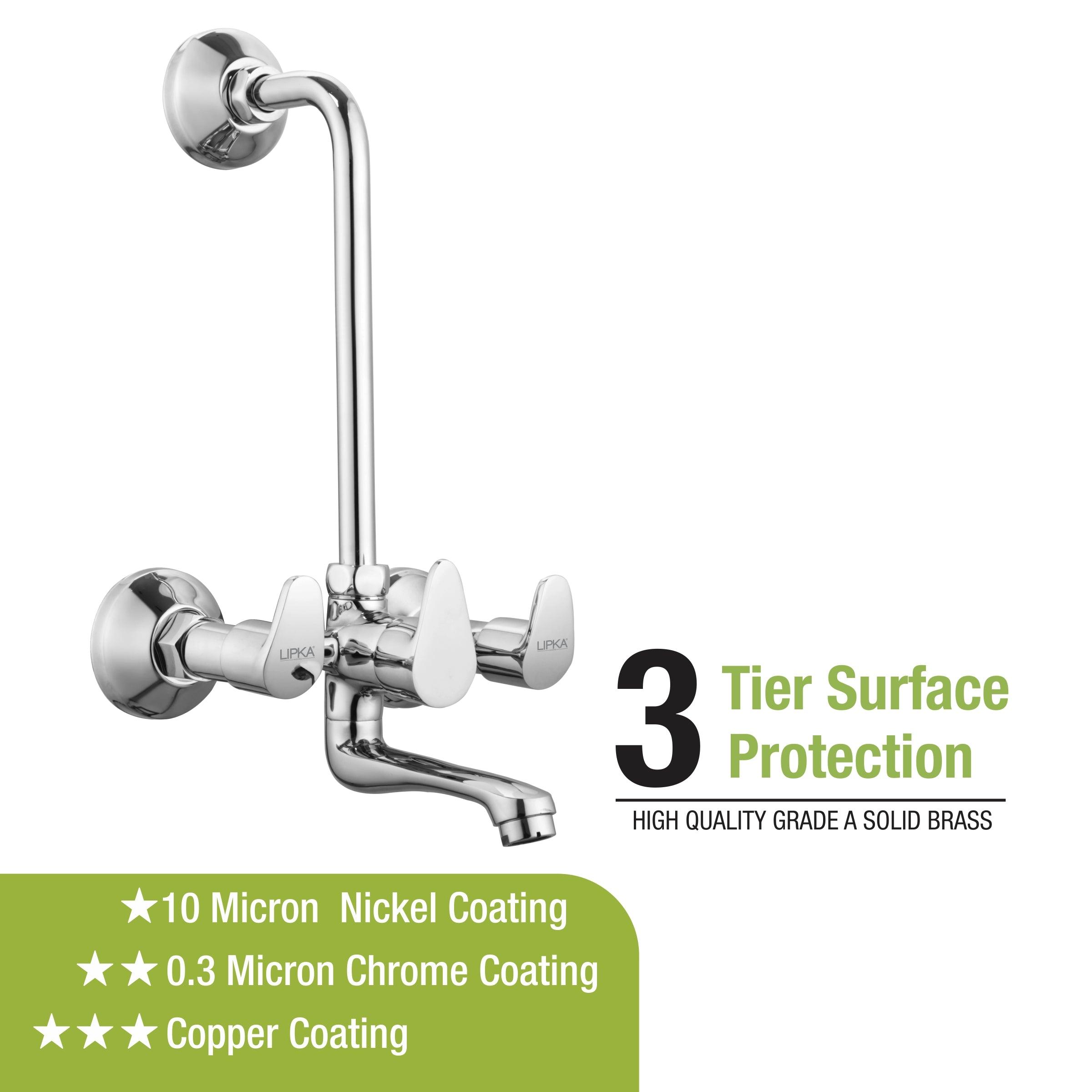 Apple Wall Mixer with L Bend Faucet with 3 tier surface protection