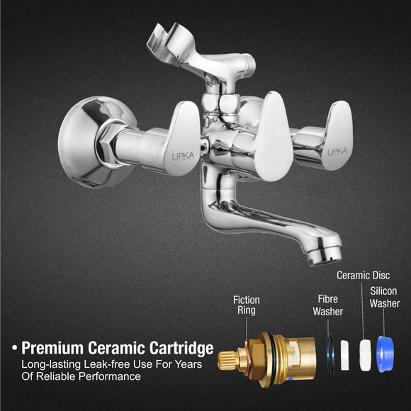 Apple Telephonic Wall Mixer Brass Faucet with Crutch - LIPKA - Lipka Home