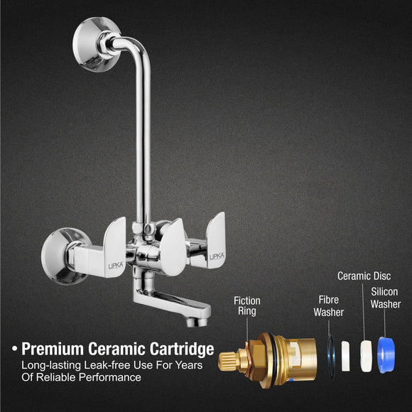 Arise Wall Mixer Brass Faucet with L Bend - LIPKA - Lipka Home