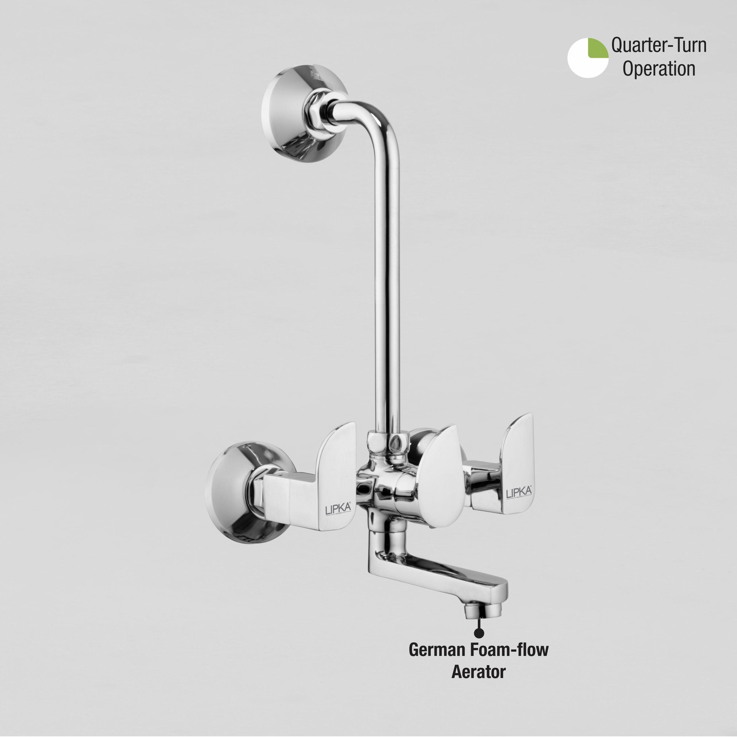 Arise Wall Mixer with L Bend Faucet with german foam flow aerator