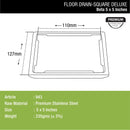 Beta Deluxe Square Floor Drain (5 x 5 Inches) - LIPKA - Lipka Home