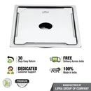 Beta Deluxe Square Flat Cut Floor Drain (6 x 6 Inches) with Hole - LIPKA - Lipka Home