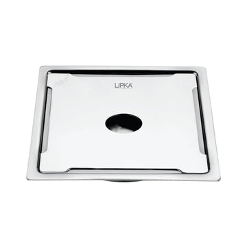 Beta Deluxe Square Flat Cut Floor Drain (6 x 6 Inches) with Hole - LIPKA - Lipka Home