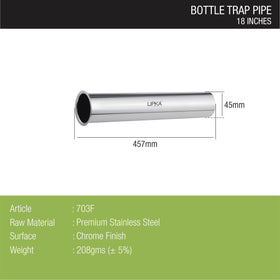 Bottle Trap Stainless Steel Pipe (18 inches) - LIPKA - Lipka Home
