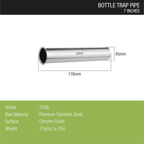 Bottle Trap Stainless Steel Pipe (7 Inches) - LIPKA - Lipka Home