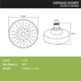 Celerio Overhead Shower (4 Inches) dimensions and sizes