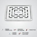 Charlie Deluxe Square Floor Drain (6 x 6 Inches) - LIPKA - Lipka Home