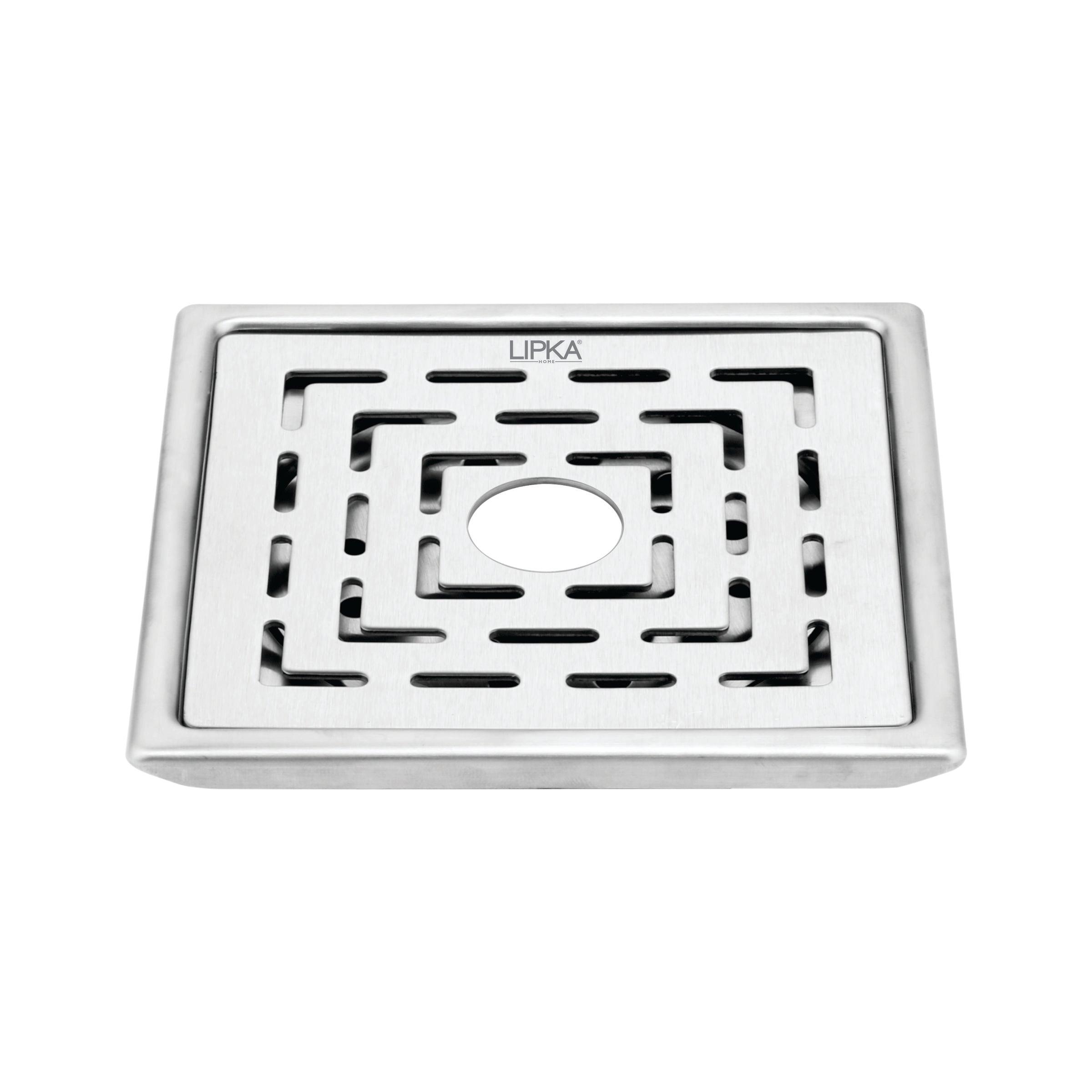 Charlie Deluxe Square Floor Drain (6 x 6 Inches) with Hole