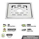 Charlie Deluxe Square Flat Cut Floor Drain (5 x 5 Inches) with Hole - LIPKA - Lipka Home