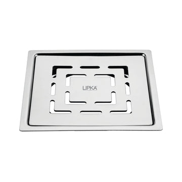 Charlie Deluxe Square Flat Cut Floor Drain (5 x 5 Inches) - LIPKA - Lipka Home