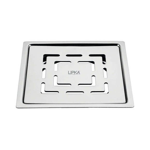 Charlie Deluxe Square Flat Cut Floor Drain (5 x 5 Inches) - LIPKA - Lipka Home