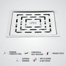 Charlie Deluxe Square Flat Cut Floor Drain (6 x 6) - LIPKA - Lipka Home