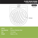 Classic Jali Round Floor Drain (4.5 inches) - LIPKA - Lipka Home