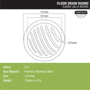 Classic Jali Round Floor Drain (5 inches) - LIPKA - Lipka Home