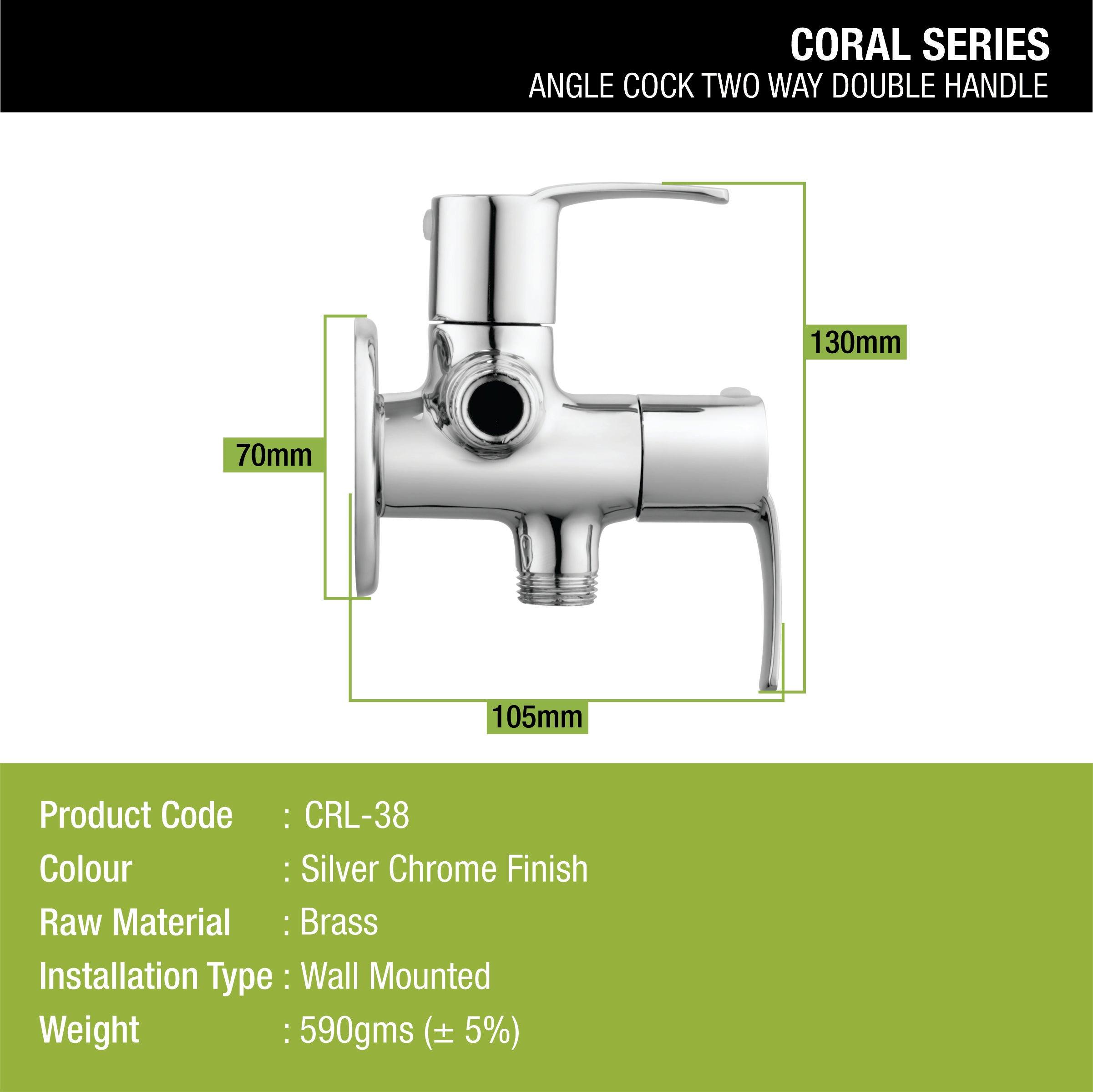 Coral Angle Valve Two Way Double Handle Brass Faucet - LIPKA - Lipka Home