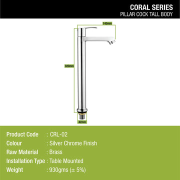 Coral Pillar Tap Tall Body Brass Faucet- LIPKA - Lipka Home