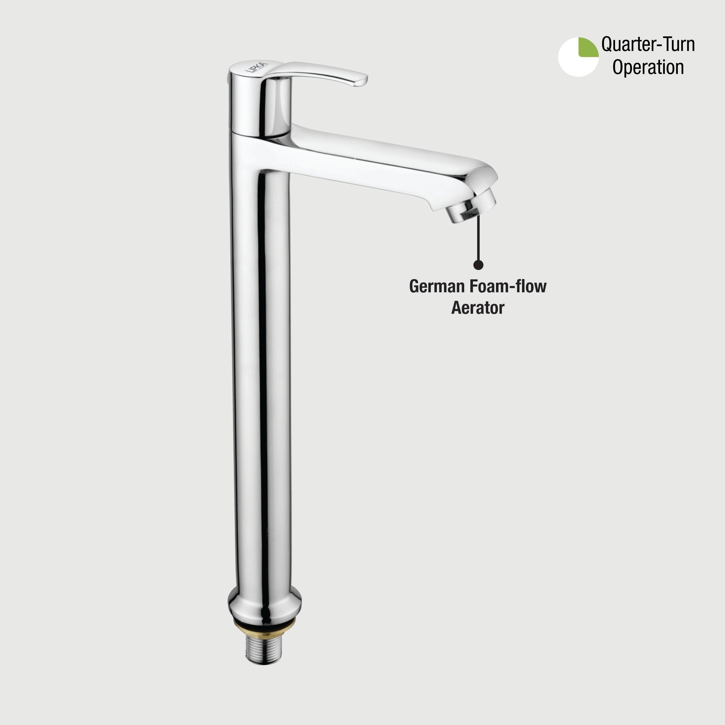 Coral Pillar Tap Tall Body Brass Faucet quarter turn operation