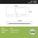 Crystal Jet Spray with 304-Grade SS Holder & 1.5 Meter Hose - LIPKA - Lipka Home