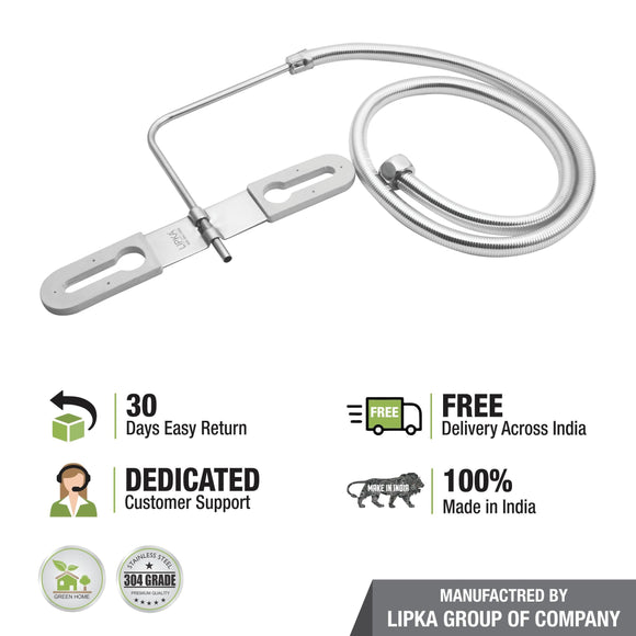 Crystal Deluxe Jet Spray with 304 SS Holder & 1 Meter Hose - LIPKA - Lipka Home