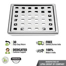 Delta Deluxe Square Floor Drain (5 x 5 Inches) - LIPKA - Lipka Home