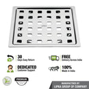 Delta Deluxe Square Flat Cut Floor Drain (6 x 6 Inches) - LIPKA - Lipka Home