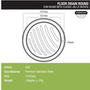 Eon Round Floor Drain with Classic Jali (5 inches) - LIPKA - Lipka Home