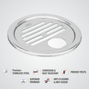 Eon Round Floor Drain with Golden Classic Jali & Hole (5 inches) - LIPKA - Lipka Home