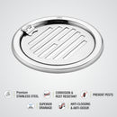 Eon Round Floor Drain with Golden Classic Jali & Hinge (5 inches) - LIPKA - Lipka Home