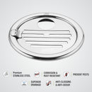 Eon Round Floor Drain with Golden Classic Jali, Hinge & Hole (5 inches) - LIPKA - Lipka Home