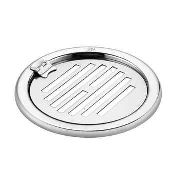 Eon Round Floor Drain with Golden Classic Jali & Hinge (5 inches) - LIPKA - Lipka Home