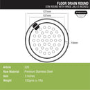 Eon Round Floor Drain with Hinge (5 inches) - LIPKA - Lipka Home